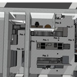 Collège latin - plan général 3D Plan général 3D de la cuisine, Collège latin Neuchâtel